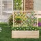 Natural Pine Wood Raised Garden Bed with Trellis Large Planter Box for Vegetables and Flowers